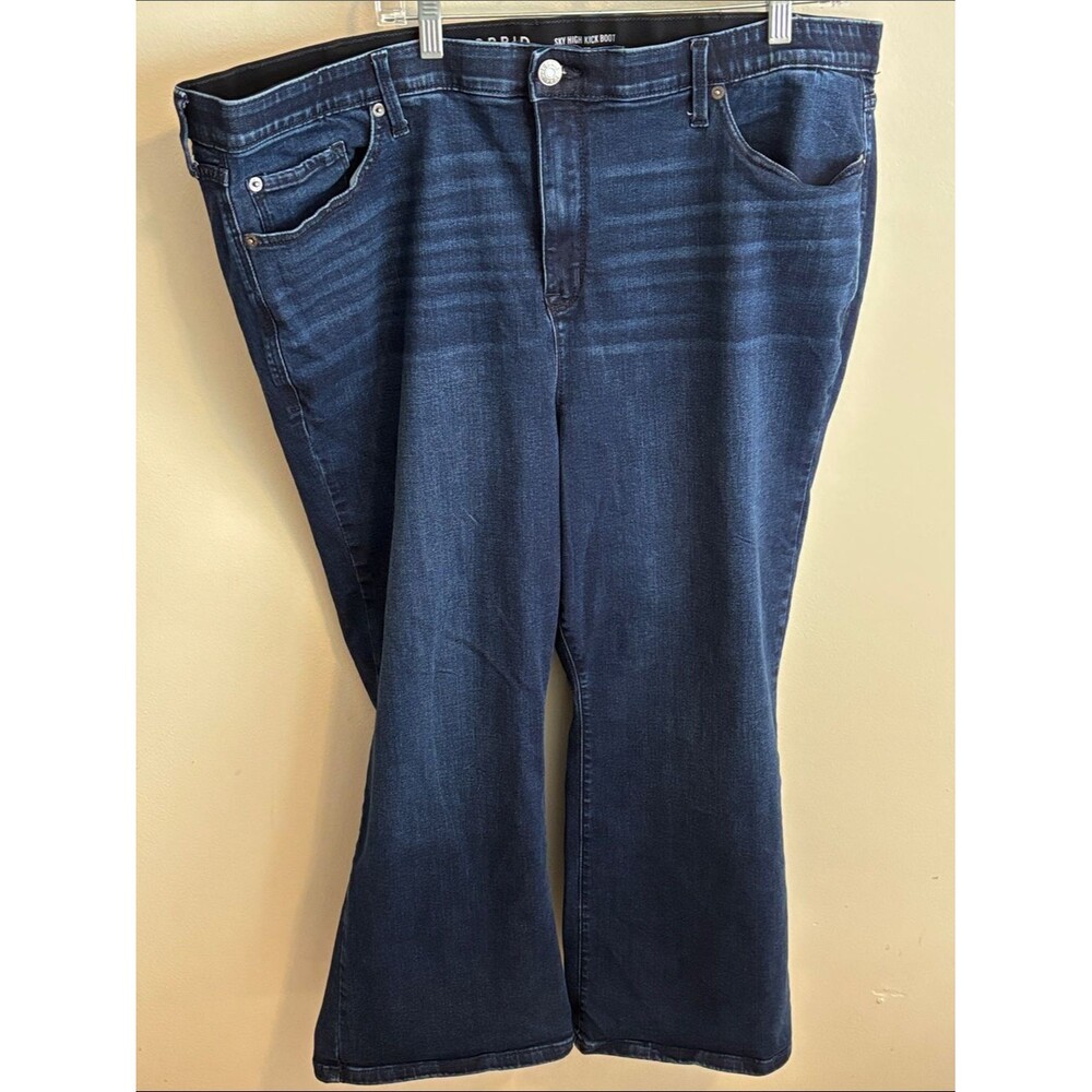 Torrid size 24 Dark Wash sky high kick boot jeans